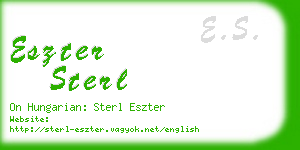 eszter sterl business card